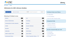 Desktop Screenshot of libguides.usc.edu.au