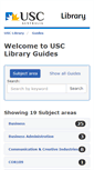 Mobile Screenshot of libguides.usc.edu.au