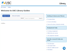 Tablet Screenshot of libguides.usc.edu.au
